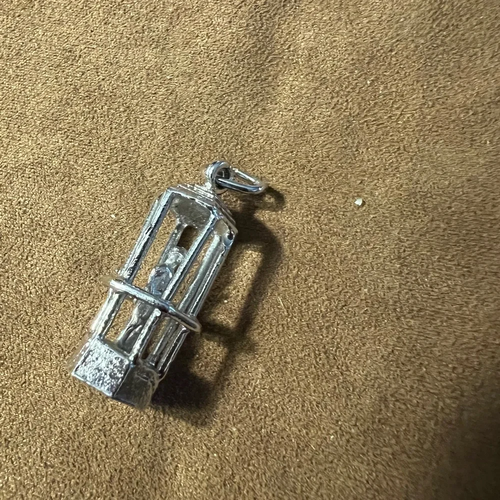 Silver Tone Bermuda traffic cop Charm Pendant - Silver